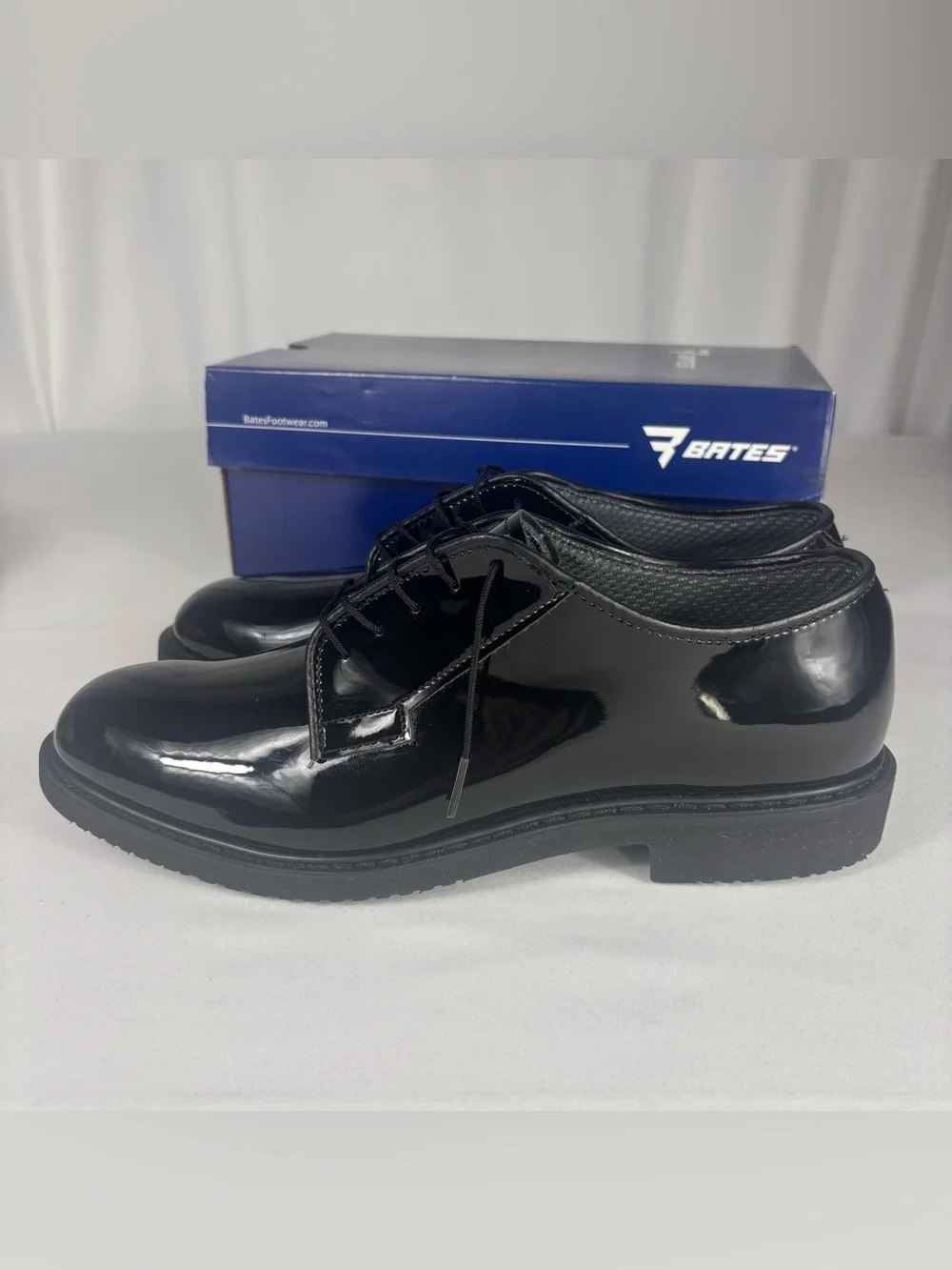 Bates Lites Men’s High Gloss Uniform Oxford Shoes 9D